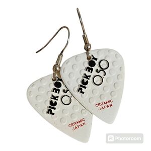 Guitar pick earrings